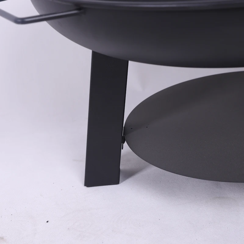 Large Outdoor Metal Portable Steel Fire Pit With 3 Legs for Camping-durable and Easy to Use manufacture