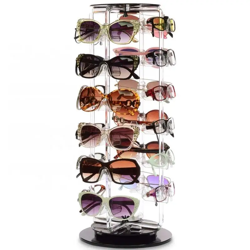 Acrylic Rotating Sunglasses Display Holder Glasses Display Rack Eye