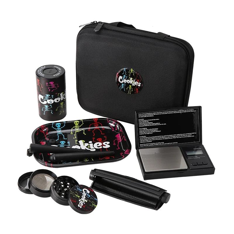 Portable Premium Custom Rolling Tray Herb Smoking Set Kit Smoke Box