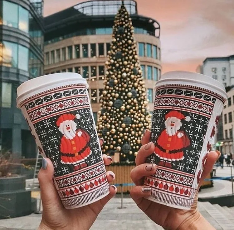 Take Away Disposable Custom Printed 8oz 10oz 12oz 16oz 20oz Red Brown Kraft Coffee Ripple Double Wall Paper Cup