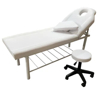 Factory Price Facial Spa Bed Professional Salon Equipment White PVC Facial Massage Bed for Beauty Salon