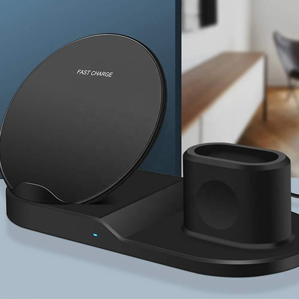 Factory Price Fantasy 10W Wireless Charger 3 in 1QI Station Fast Wireless Charger Stand For Mobile Phone For iwatch For earphone