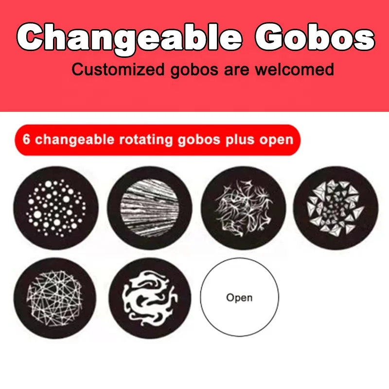 Nebula 300w Gobo Image Led Zoom Dmx Blue Water Wave Ripple Flow Effect Light Gobo logo Projector
