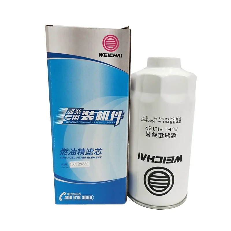 High Quality Weichai Power Fuel Filter for WD615 WD10 WP12 Engine New Condition Low Price-1000524630 Fuel Filter