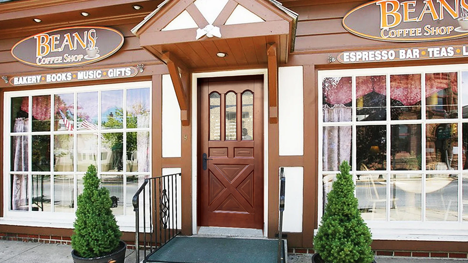 American Retro Craftsman Style Restaurant Entrance Exterior Solid Wooden Mahogany Front Entry Door Design With Glass factory