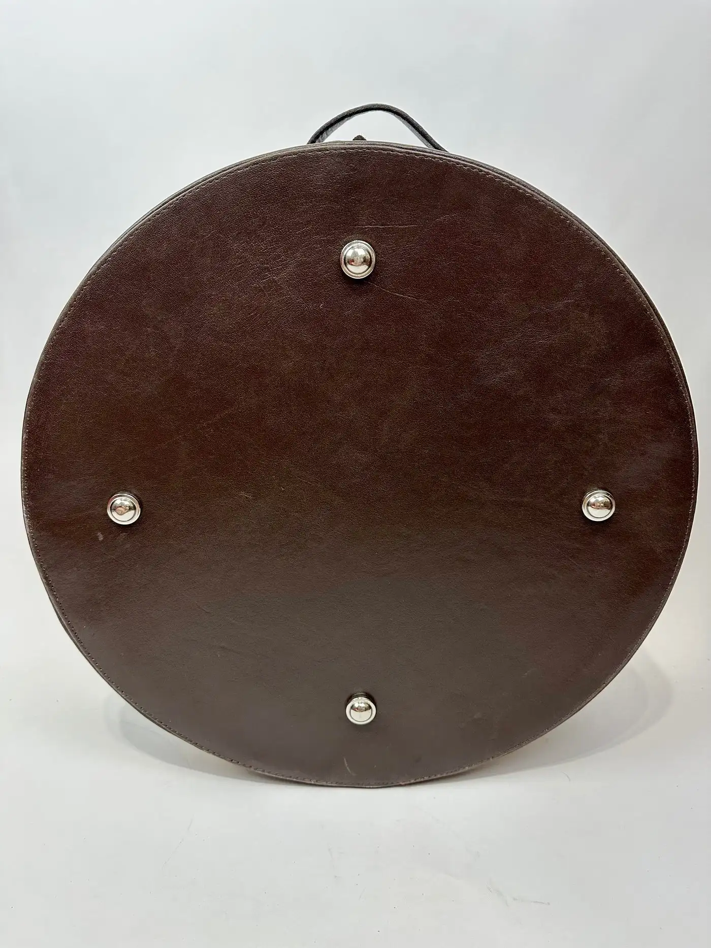 Embossed Leather Hat Box Round Zipper Cowboy Hat Box Travel case Black Velvet Interior Flat Brim Packaging for Women Storage