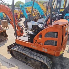 Used HITACHI ZX20 Mini Excavator 2 Ton Multi-Function with Driver's Cab Core Components Included Engine Pump Motor Gear Bearing
