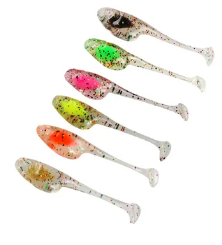 5cm 0.8g Floating Paddle T-Tail Shad Ajing Fishing Lure Rockfish Plastic Soft Lure Mini Worms Artificial Bait Bass – Soft Lure – view 2