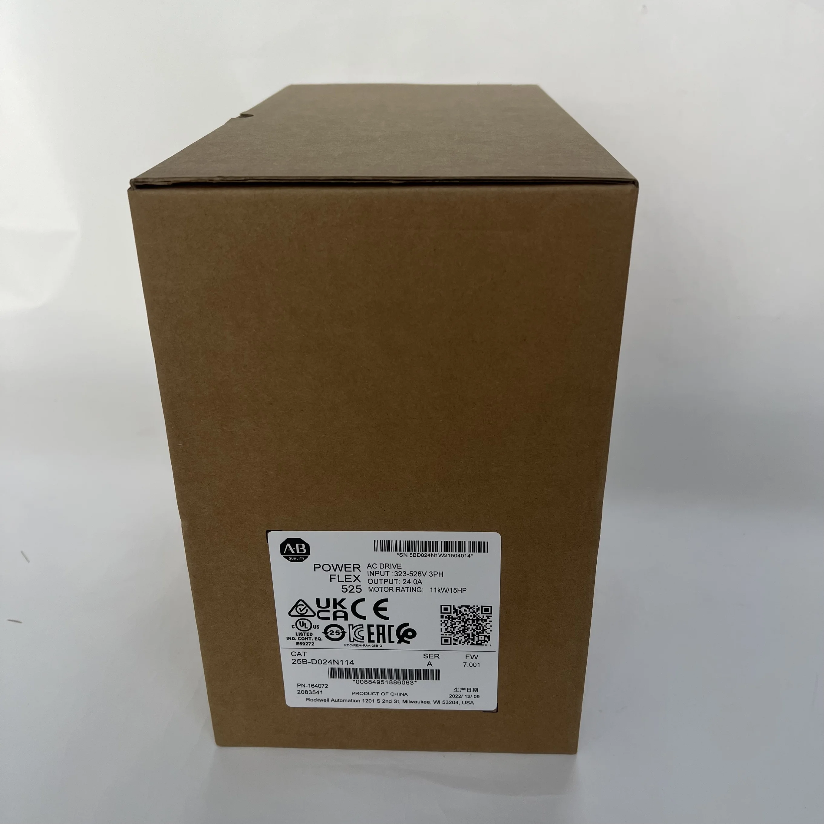 Allen-Bradley PowerFlex 525 AC Drive 25B-D024N114 Allen-Bradley PowerFlex 525 AC Drive 25B-D024N114