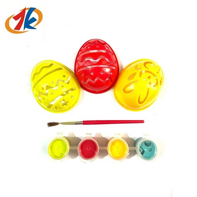 2024 new Easter children's baby toys plastic Easter egg painting DIY game set promotion gift