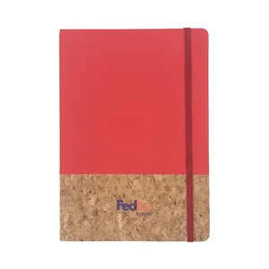 A5a6 New Design Cork+ Normal PU Cover Notebook with logo Printing for Gift Usage