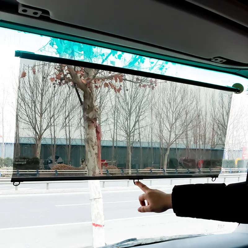 Bus Front Windscreen Sunshade Curtain Transparent Window Shade Visor Film Return Type Sun Roller Blinds for Truck