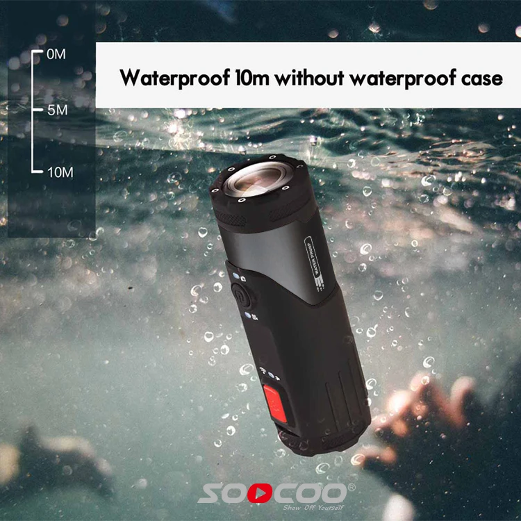 Flashlight Bullet Style Soocoo WiFi Action Camera HD 1080P 30fps Body Waterproof Hunting Helmet Bicycle Sports DVR