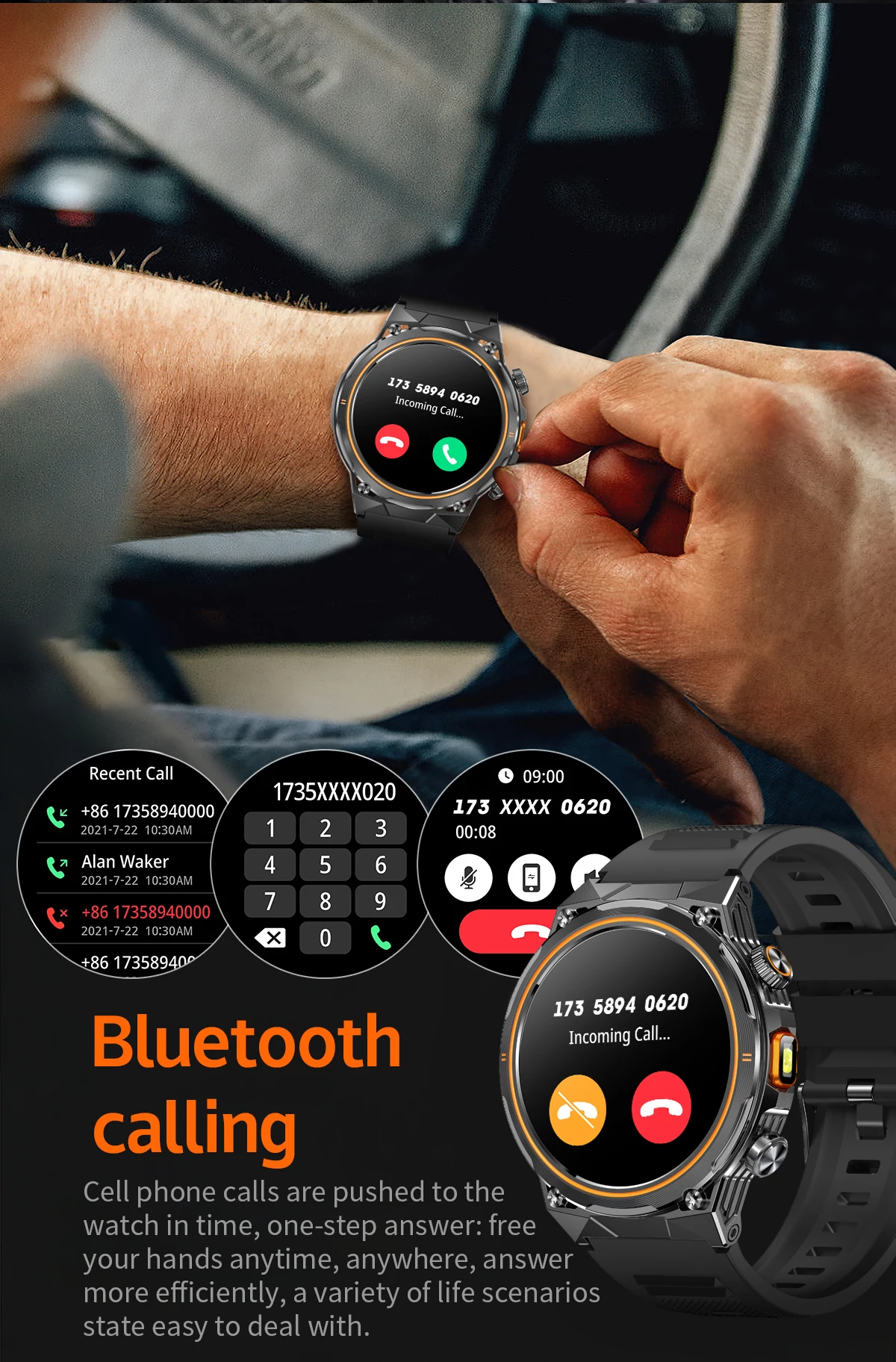 Chinese factory supplier supply  Ak81 Outdoor Smartwatch With Flashlight 1.46inch Bt Call Health Monitoring Waterproof Men Sports Relojes Smart Watch 2025 - Buy Ak81 Smart Watch men Sports Reloj Smart Watch smart Watch With Flashlight