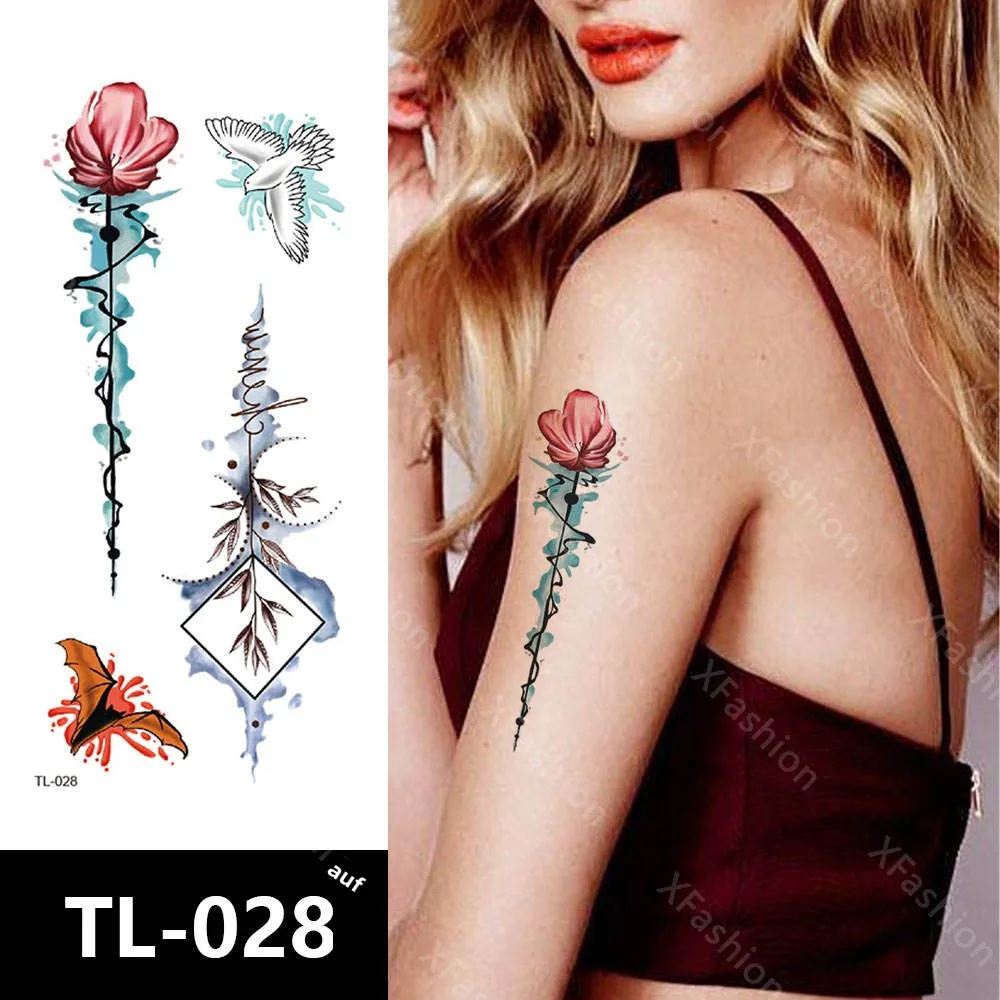 SNAIL GARDEN Temporäre Tattoo Sticker – 16 Blätter, Mandala & Blumen, Wasserfest, 3-7 Tage Haltbar