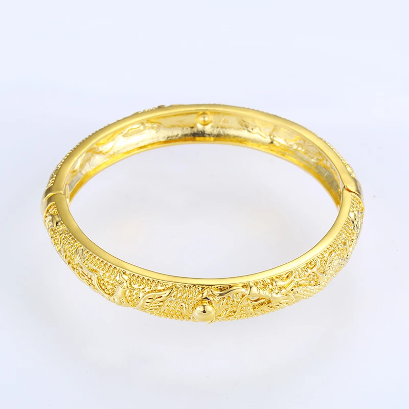 52392 Xuping Jewelry 24k Gold Plated Hollow Bangle for Women