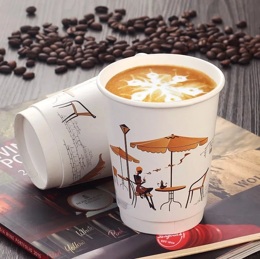 Cups China Doulblewall Guangzhou Paper Cup With Lid