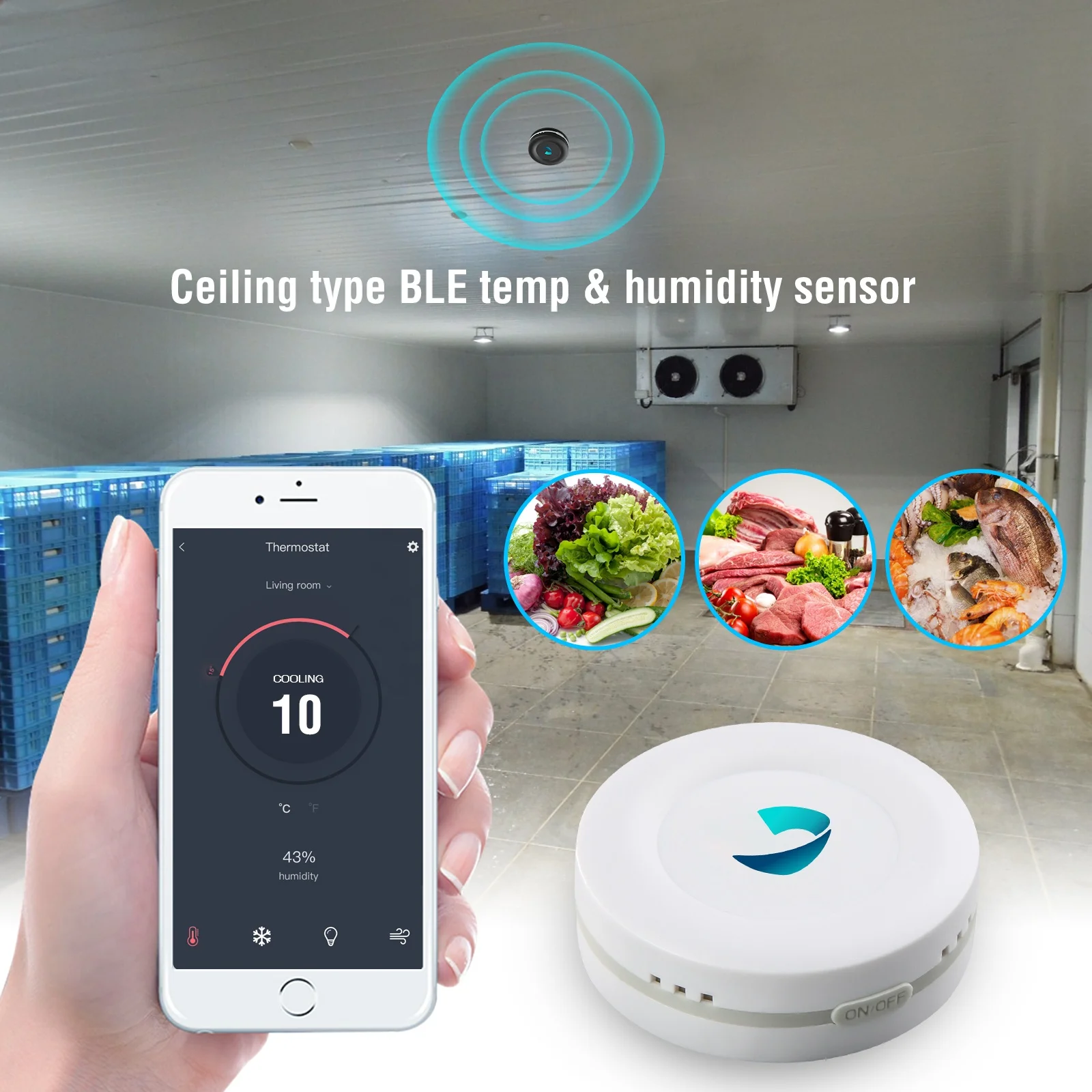 IoT device manufacturer SATECH produces BLE temperature humidity sensor beacons iBeacon Eddystone