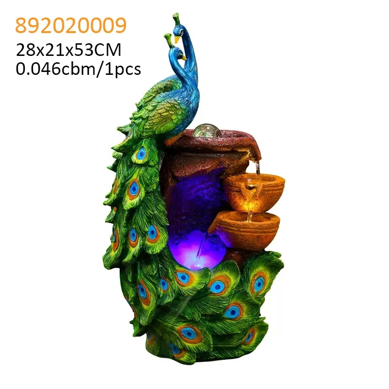 Resin Peacock Statue Water Fountain Indoor Outdoor Home Decoration Big Peacock Sculpture Buy
