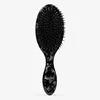 Marble Balck Acetate Hair Brush L