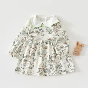 Autumn Children's Knitted Casual Cardigan Kid Warm Sweater Solid Cotton Linen Breathable Baby Girls Clothing