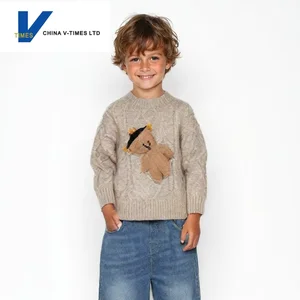 China V-Times 2026 New Children's Sweater Stylish Knitted Pullover for Boys for Autumn and Winter
