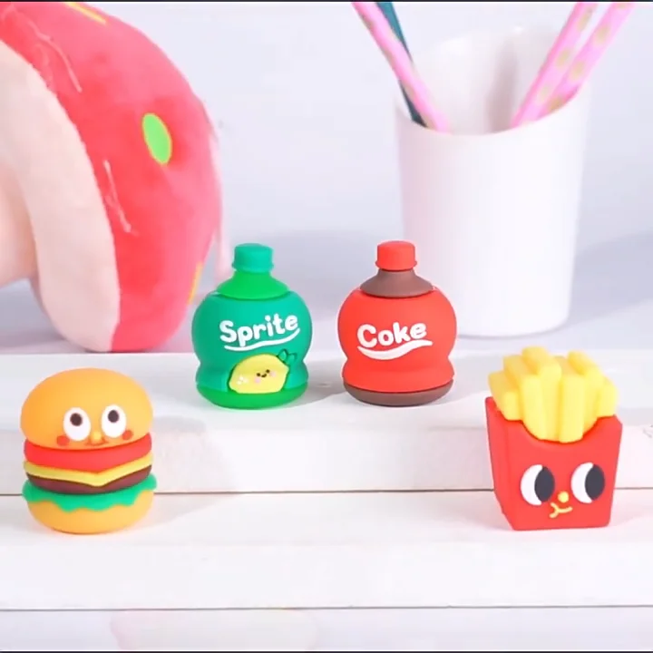 Desk Decoration New Creative Cute Shape Mini Fancy Pencil Sharpener Pvc ...