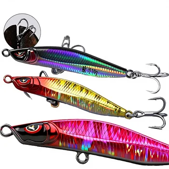 1 OUTKIT 1Pcs Metal Jigbait Spinning Lure 10g-22g Sea Fishing Saltwater Fish Bait Trolling Jigging Wobbler Laser Cover – Metal Jig – view 5