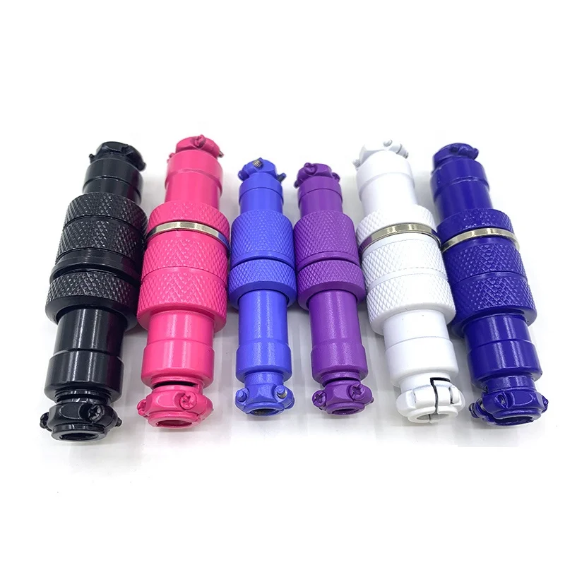 DIY Color-Coated Detachable Cable Aviation Shiny Red Aviator Color GX12 GX16 Red 4Pin 5Pin Connector Custom GX16