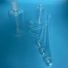 Manufacturer Price Transparent Ball End Laboratory Test Quartz Glass Tube Quartz Thread Bottle