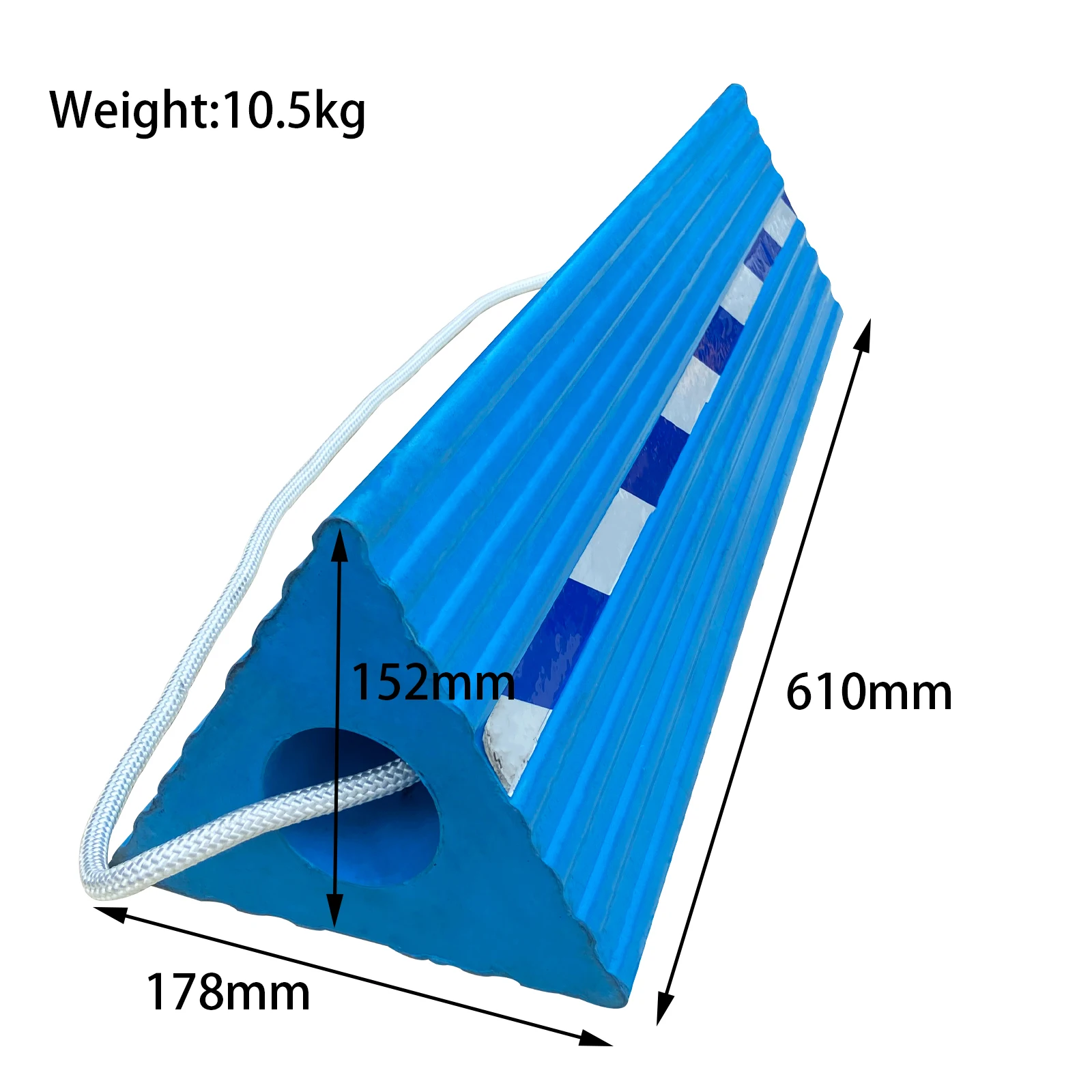 Heavy Duty Blue Rubber Aircraft Wheel Chocks for Carports supplier