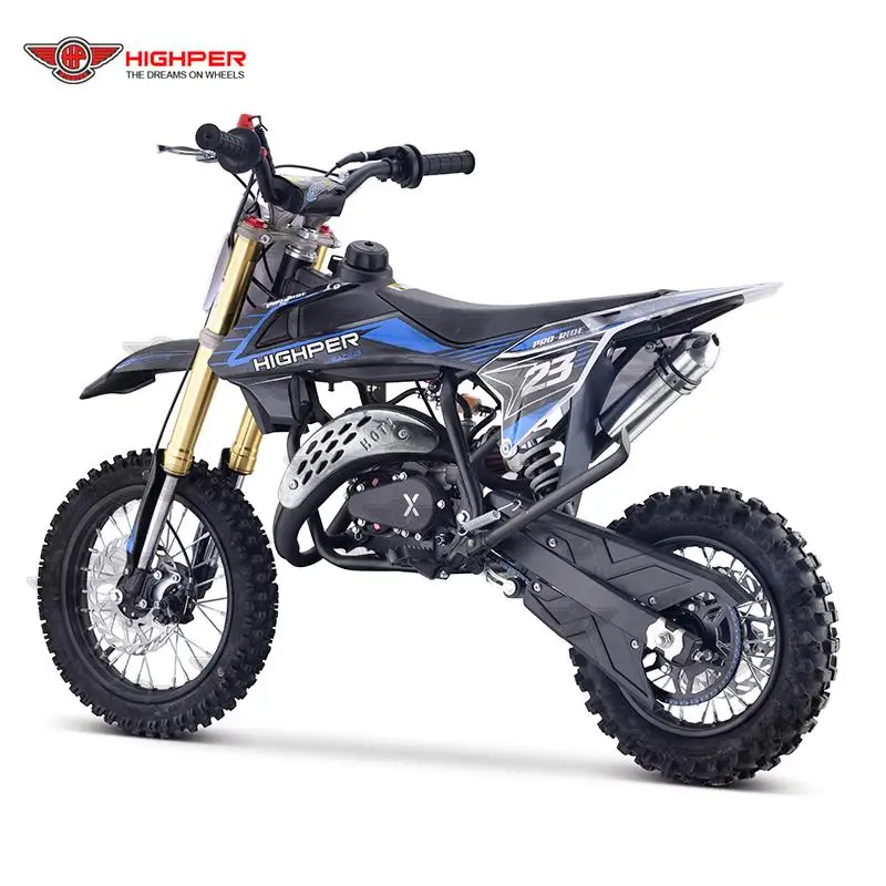 Minicross 50cc Pocket Bike Cross Epa Motorcycles 2Stroke Dirt Bike with CDI Ignition Air Cooled Engine Disc Brake F/R Kick Start