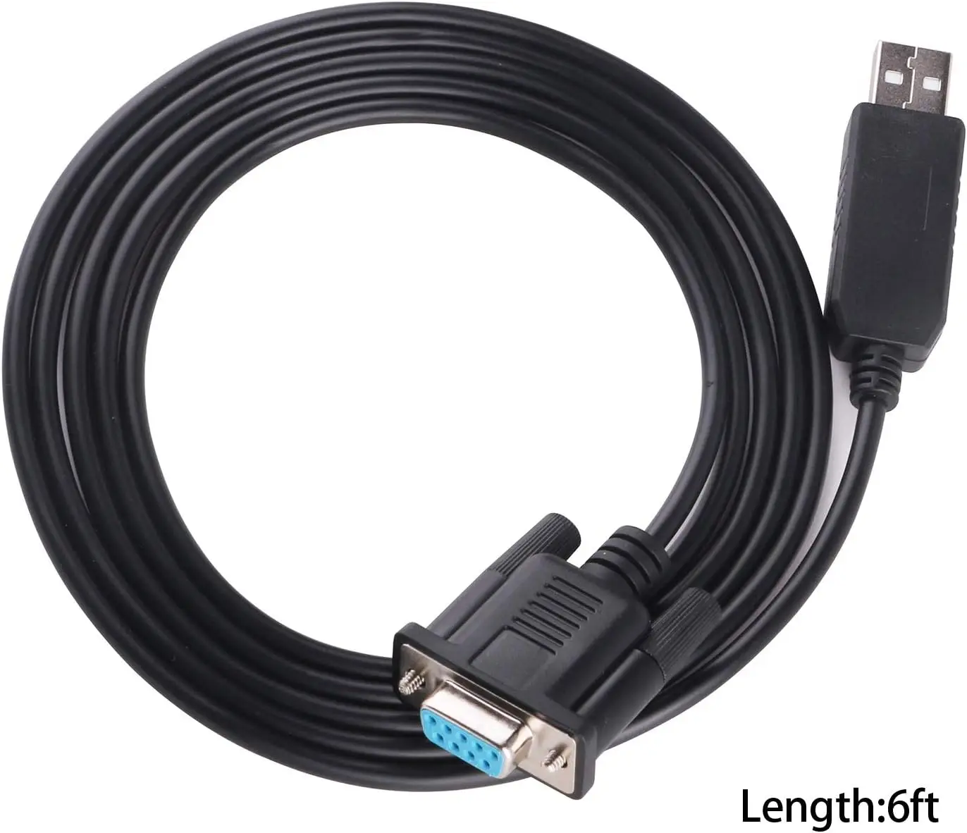 Usb To Rs232 Db9 Female 9 Pin Null Modem Rollover Serial Adapter Cable