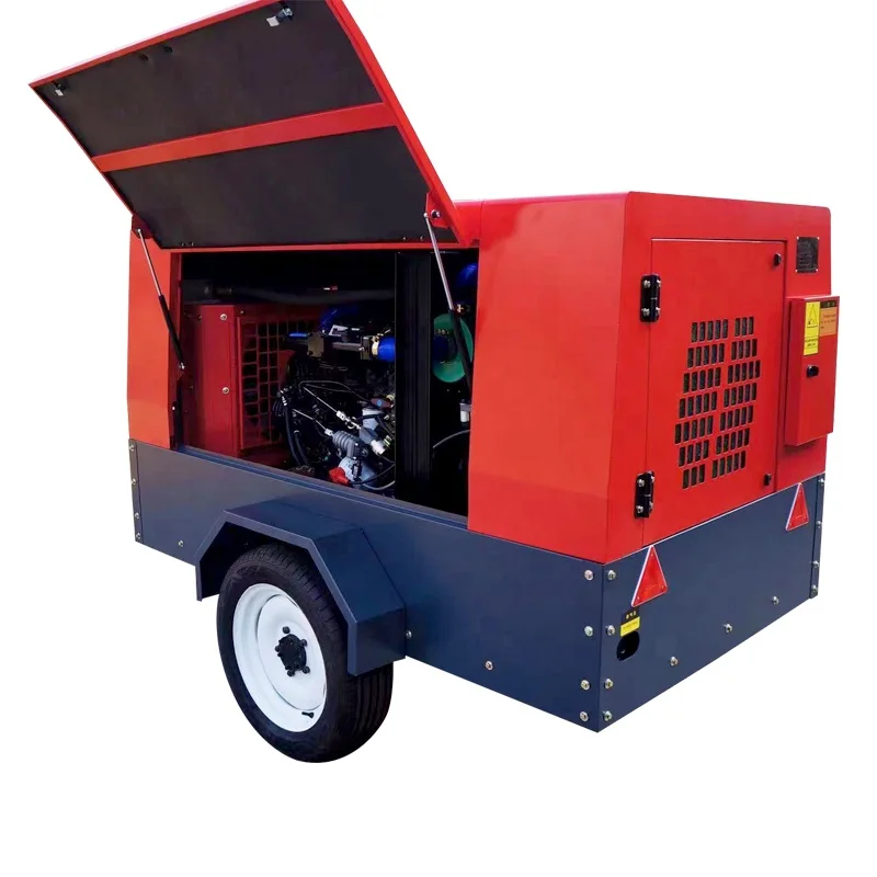 Diesel-Powered Air Compressor 5 Cubic Meter  0.8 Mpa Gas Production Pressure