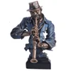 QKD385L-JX Blue Small Blown Clarinet Ornament