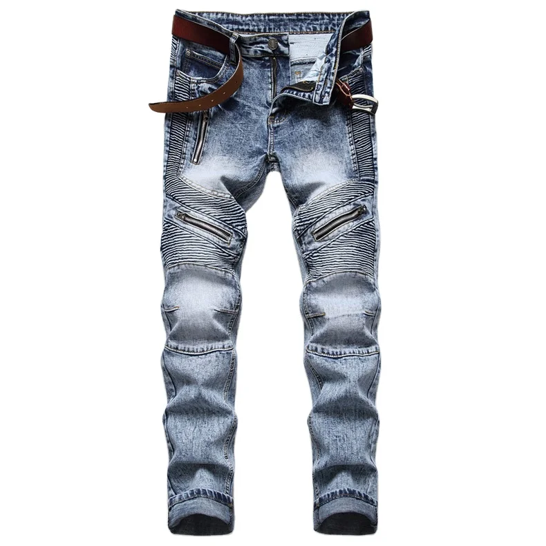 New Latest Design Men Stacked Jeans Trousers|