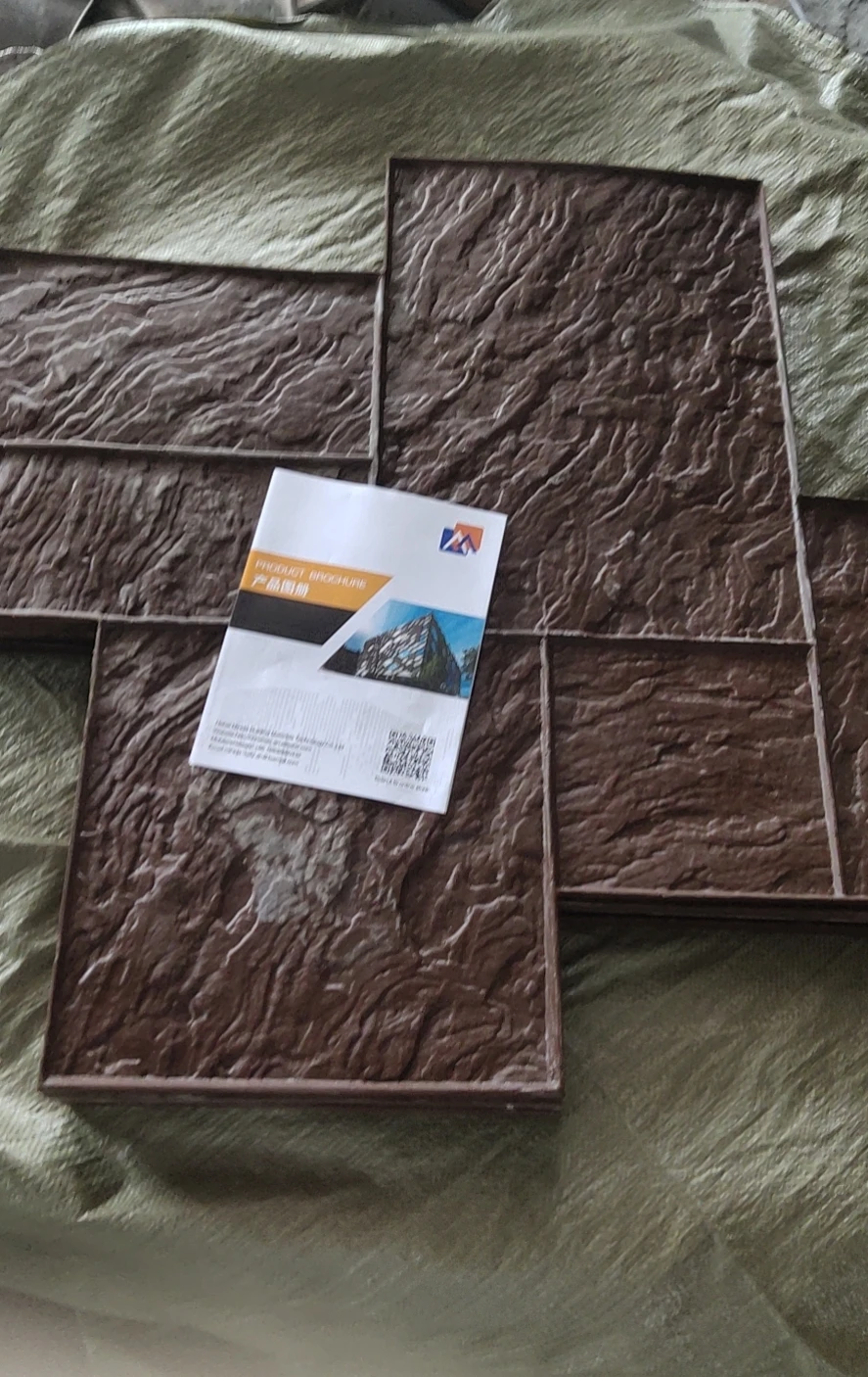 Polyurethane Stamped Concrete Wall Stamp Molds For Concrete Imprint