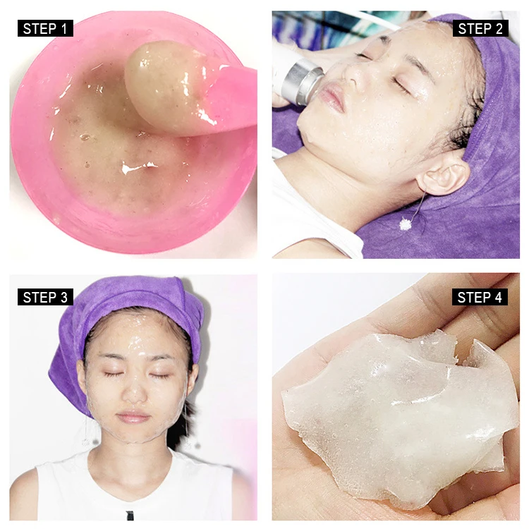 Собственная торговая марка спа гидрожеле Jellymask, набор для очистки лица оптом, Антивозрастная Очистка лица, розовый Порошок Годжи для лица, гидро-желе, маска