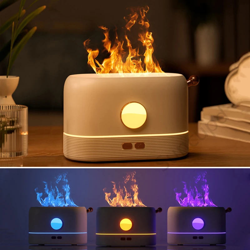 2022 New Arrival Flame Diffuser Humidifier Ultrasonic Usb Flame