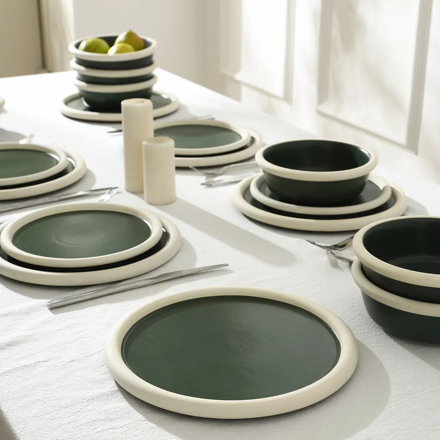 Chubby Design Moderne Einfache Steinzeug Teller Set Geschirr Essen Servier Platte Salat Steak Keramik Teller Für Restaurant