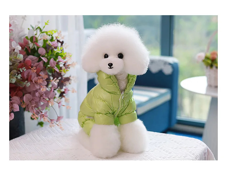 Best Selling Luxury Pet Clothes Dog Coats Wholesale 7 Colors Winter Thick Warm Windproof Pet Jacket For Puppy Teddy P
