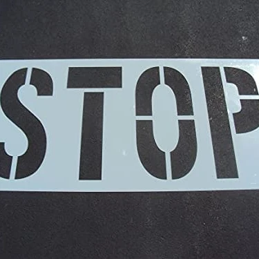 No Parking Fire Lane Schablone – 10,2 Cm, LDPE, Für Bordstein Oder Wand