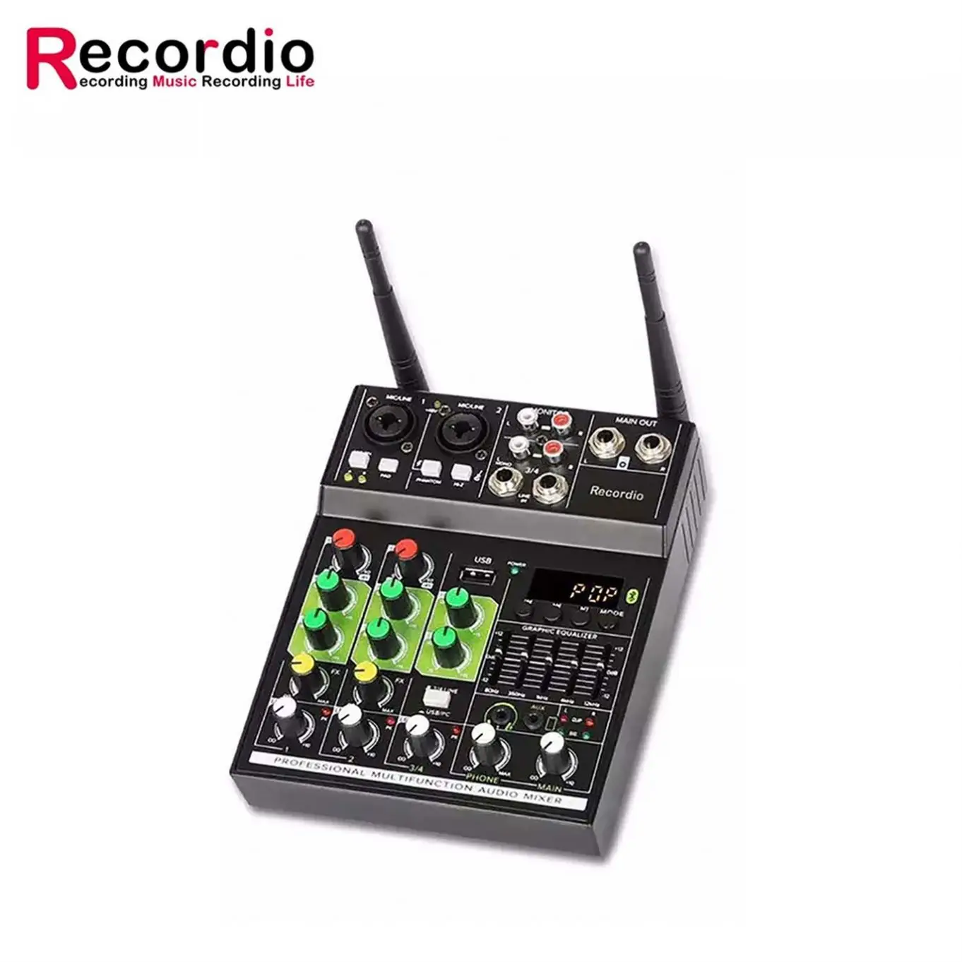 GAX-GT4 Professional 8 Channels Powered Mixer for Stage