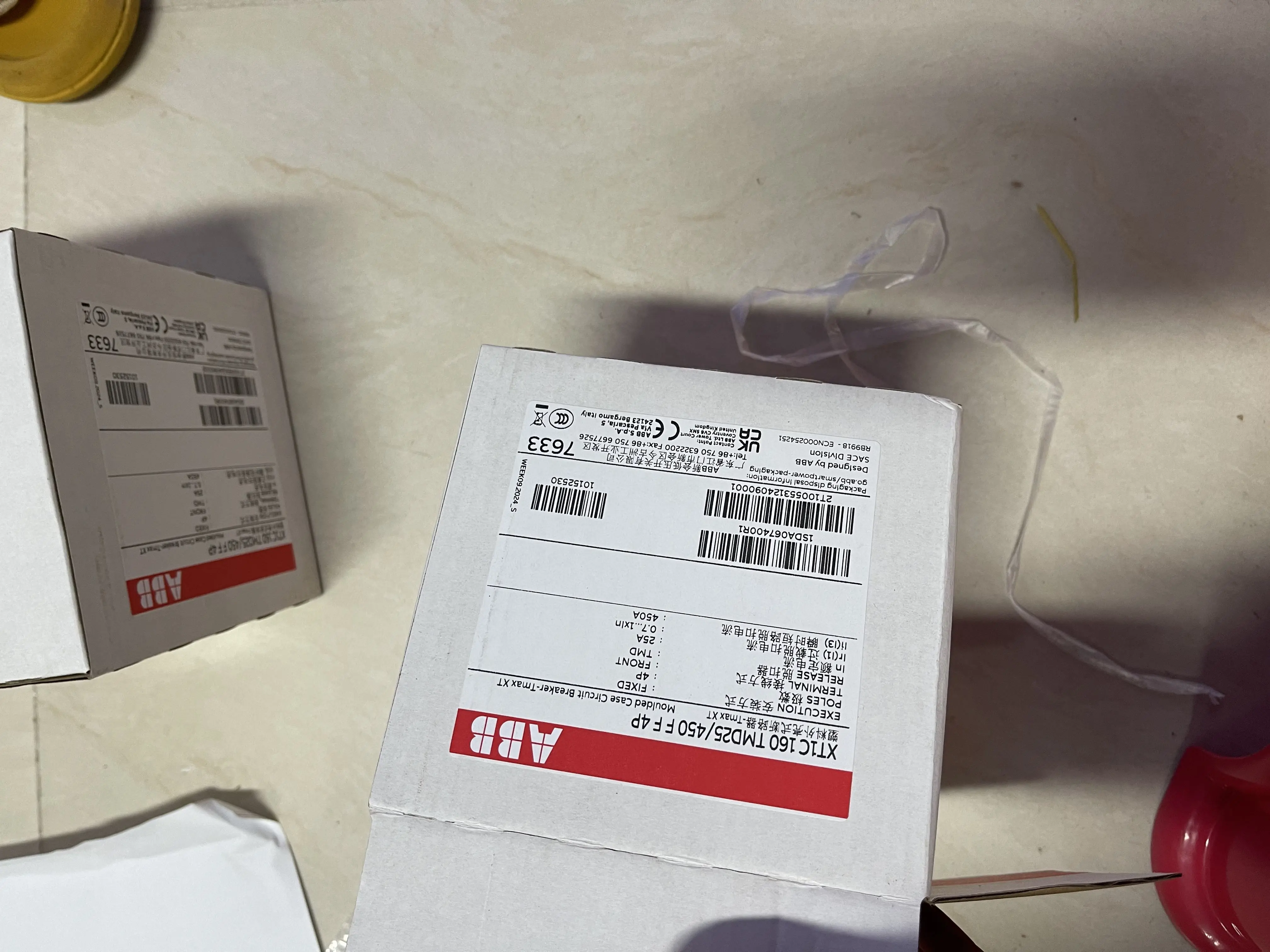 ABB Molded Case Circuit Breaker XT1C 160 TMD25/450 F F 4P