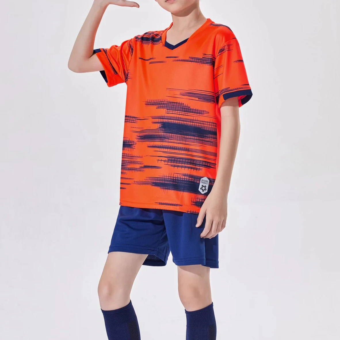 Custom Heat Transfer Boys Soccer Jersey Cheap Soccer Uniform Children  Training Shirts Kids Breathable Football Jerseys Set