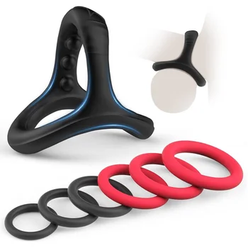 7 Pcs Set Soft Penis Rings Stretchy Cock Rings For Erection Enhancement Delay Time Cock Ring Adult Sex Toys For Men