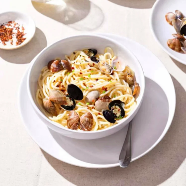 Melamine Large Serving Pasta Bowls Salats ch üsseln, White Soup