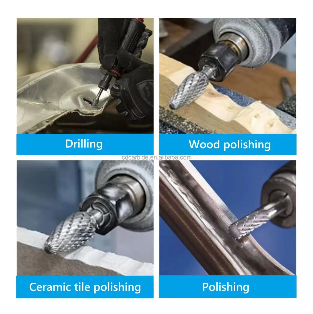 Tungsten Carbide Burr Tool Single Double Cut Burrs Carbide Rotary Files