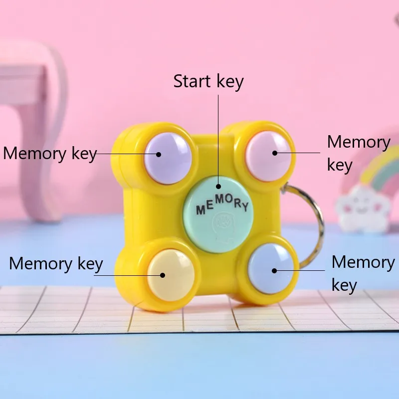 Квадратная игровая консоль с памятью тренировка мозга координация рук и глаз металлические брелоки детские