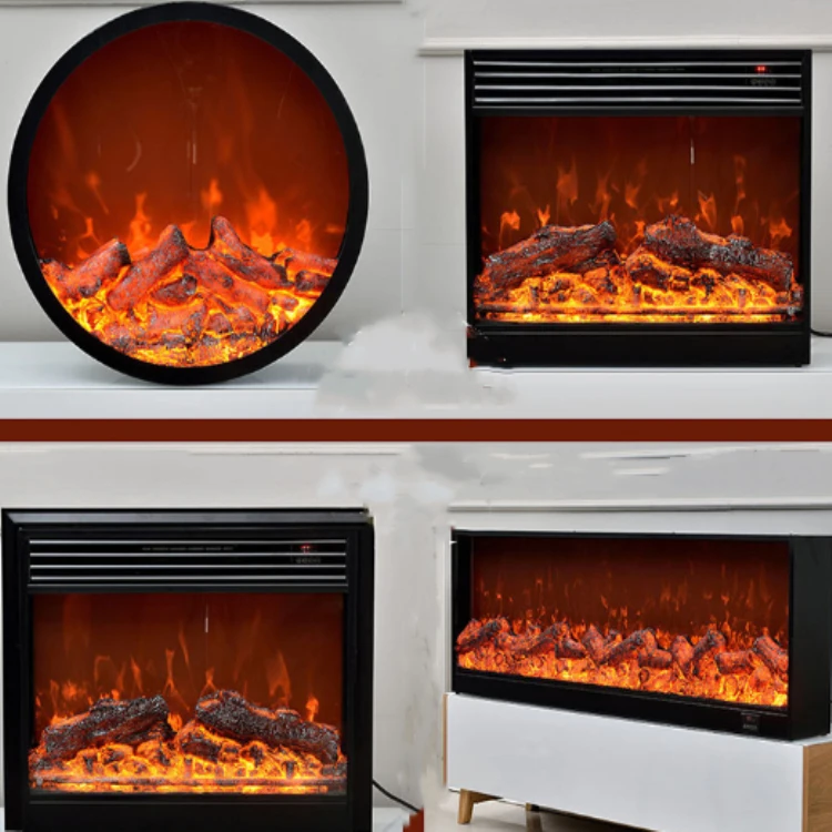 Electric Fireplace Insert with Fire Crackling Sound Remote Control Fire RGB Color Change Flame Humidifier Fireplace